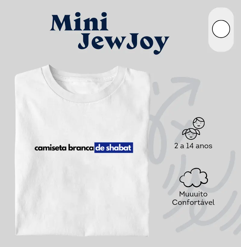 Camiseta branca de Shabat