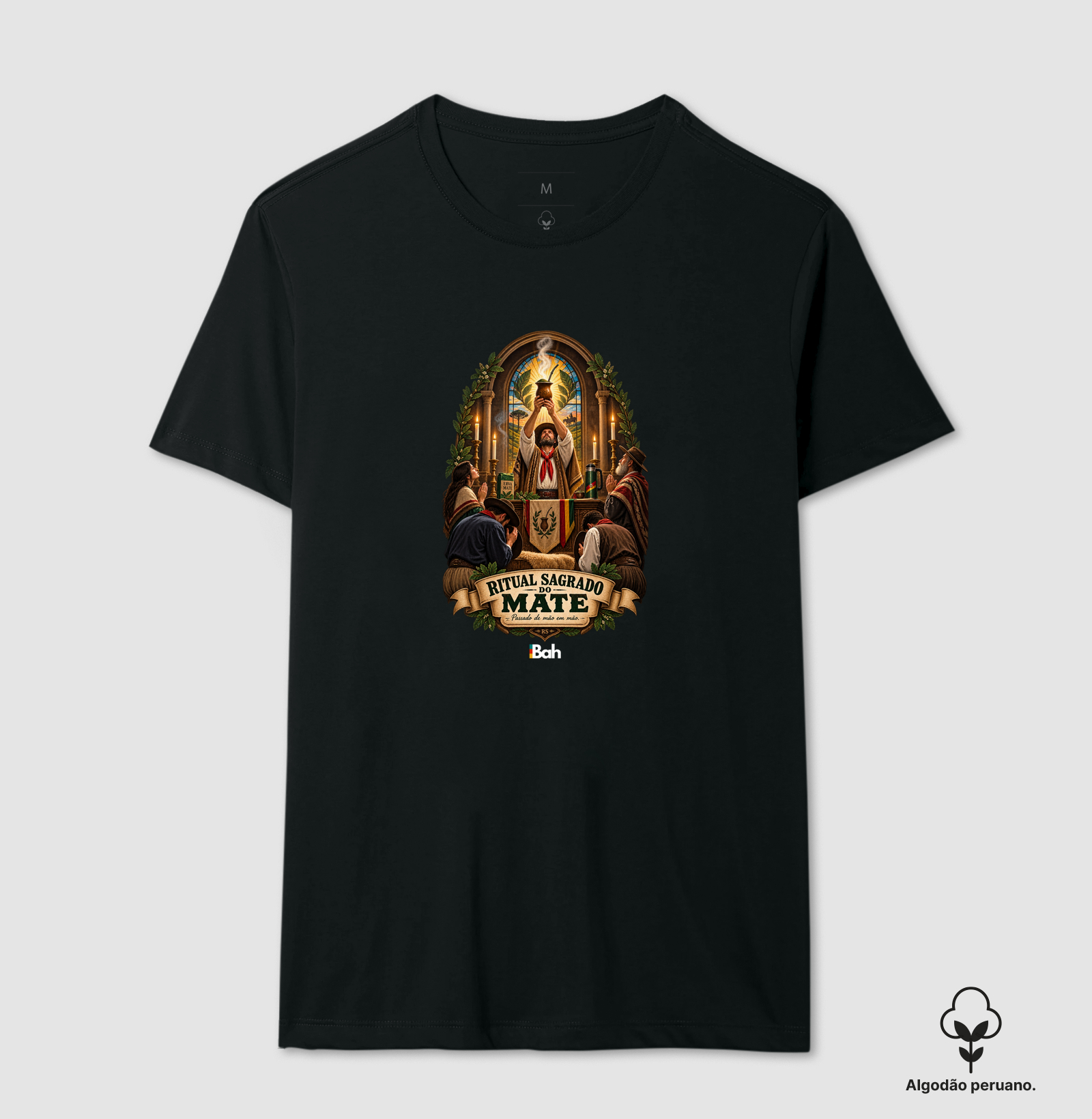 Ritual sagrado do Mate - Camiseta Algodão Peruano