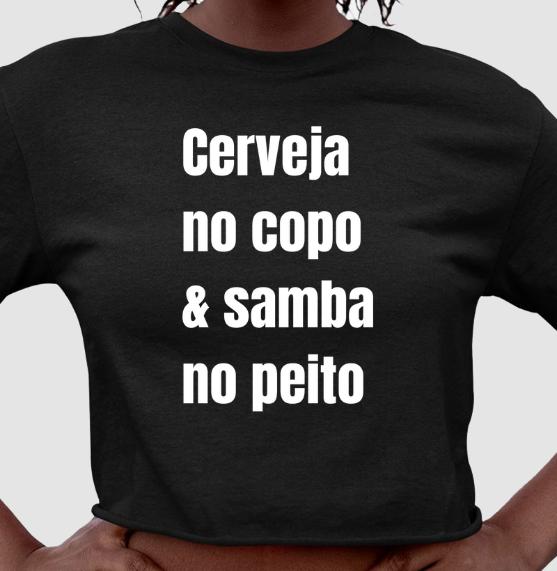 Cropped Cerveja no Copo