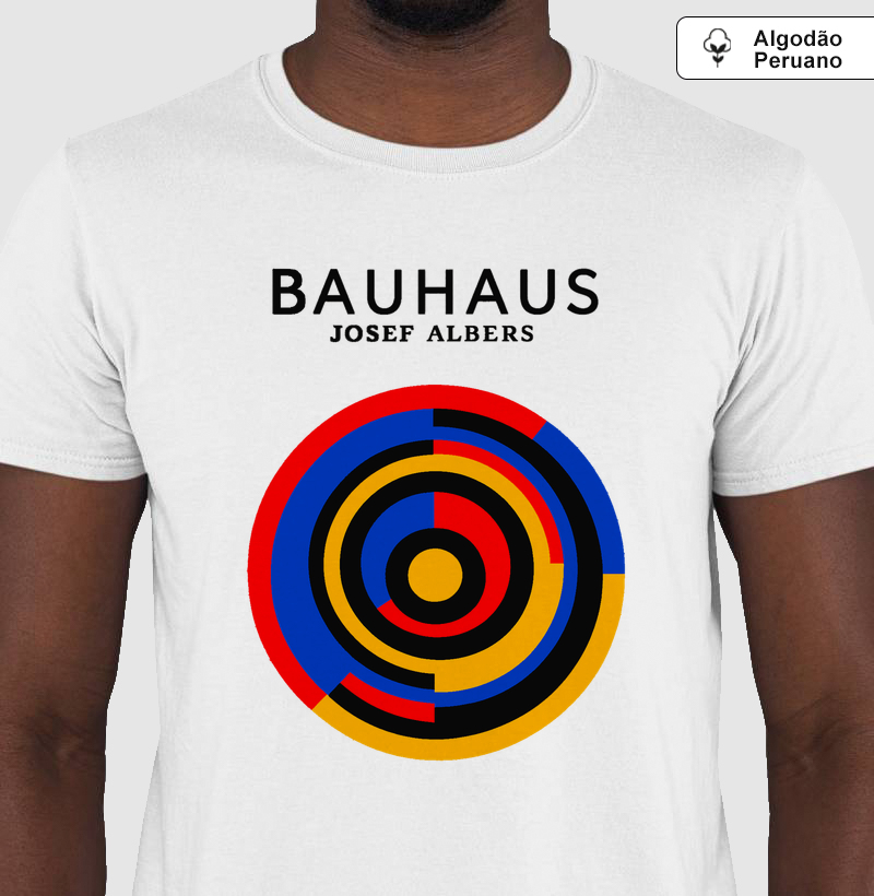 Camiseta Josef Albers Bauhaus | Design Geométrico Modernista | Algodão Peruano Premium
