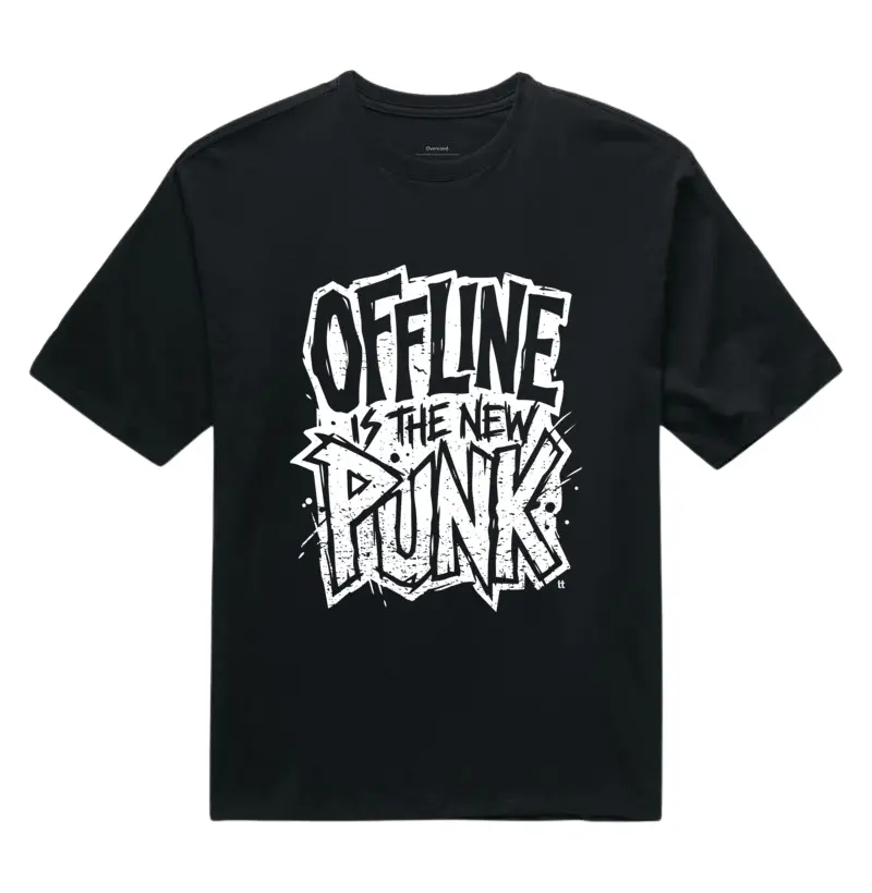 Camiseta Oversized Offline is the New Punk