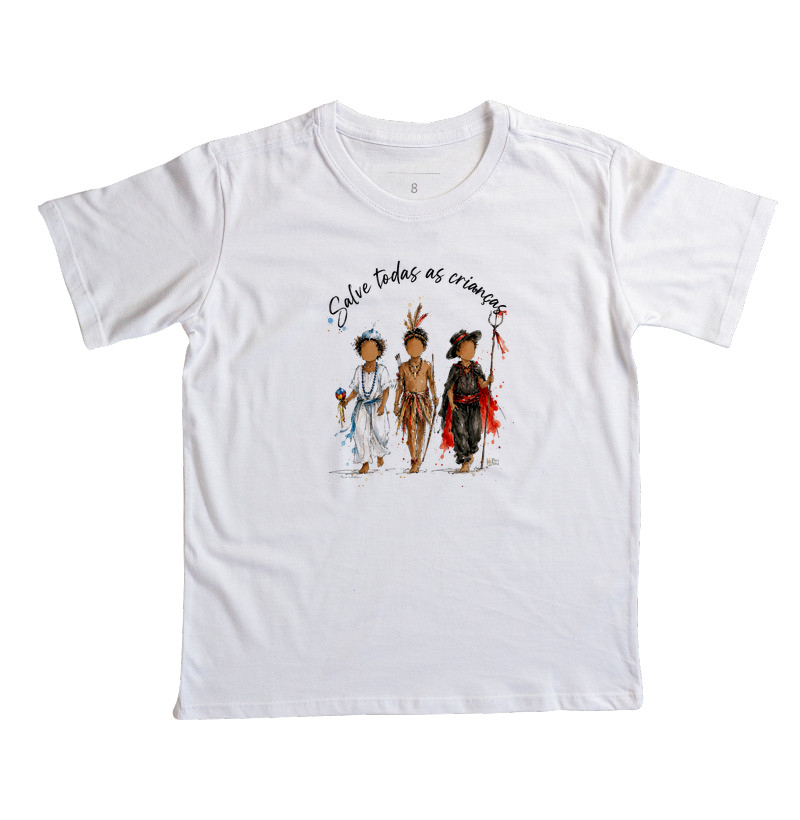 Erê, Curumim e Exu Mirim Maria Patuá - Camiseta Infantil