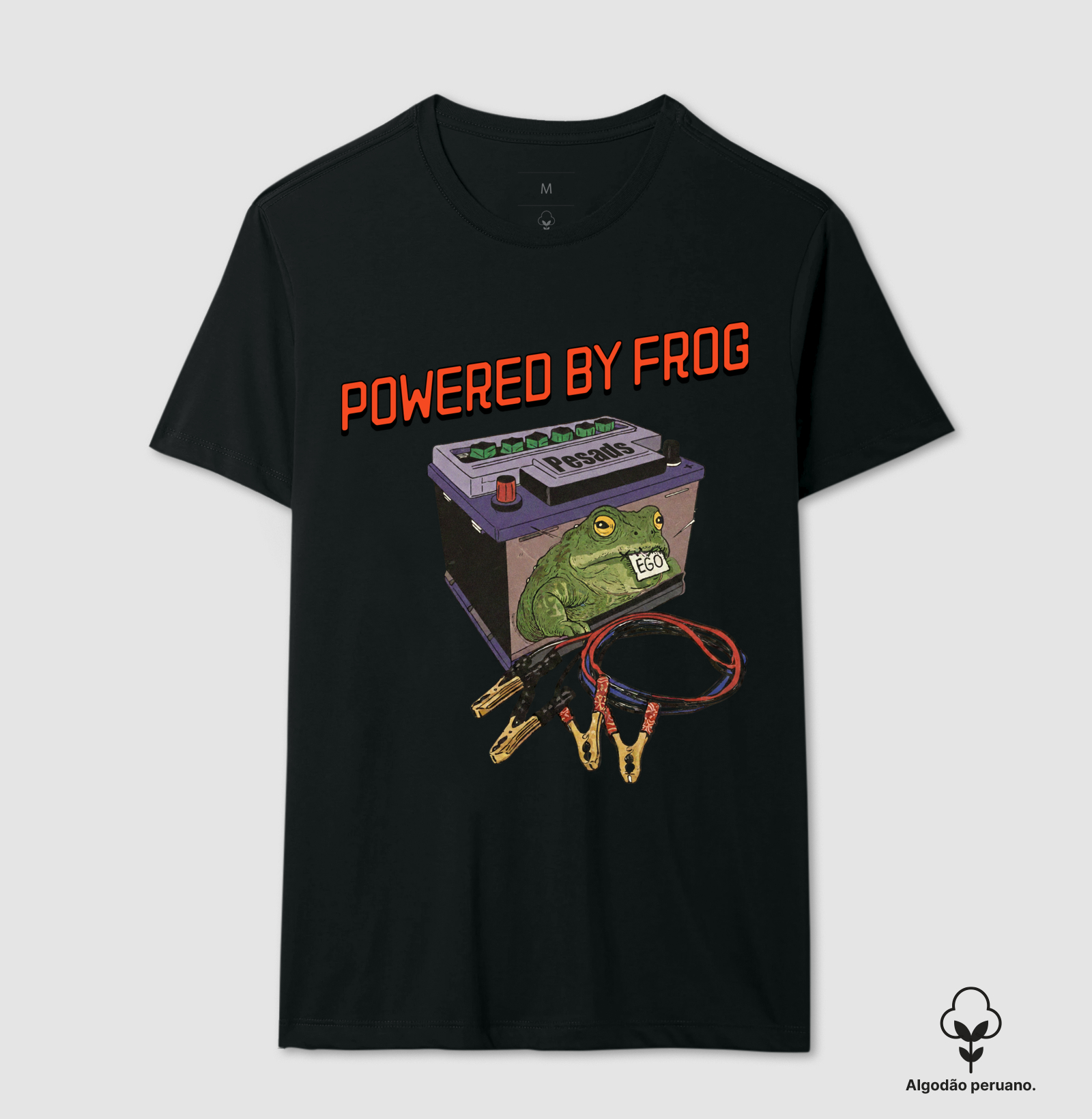 PWRD BY FROG 2 - Camiseta Algodão Peruano