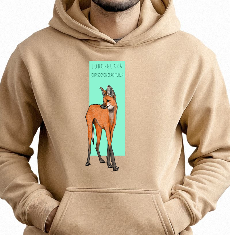 Hoodie Moletom Lobo-guará - Hoodie Moletom