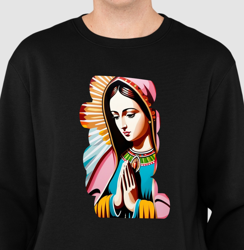 Moletom sem gorro mãe Santíssima