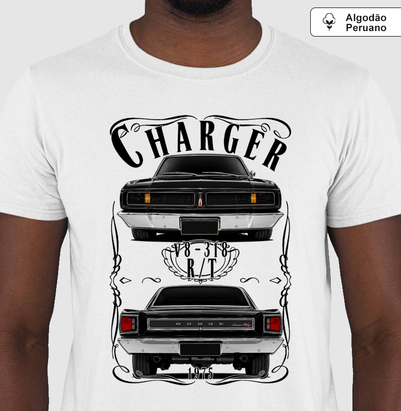 Camiseta em algodão peruano Charger R/T vintage