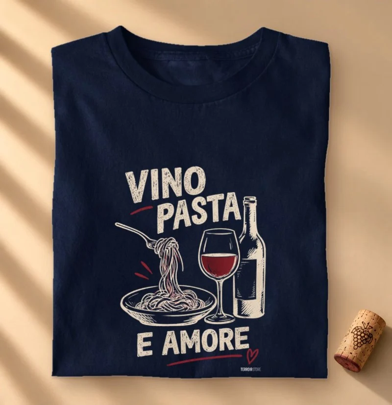 Camiseta Vinho - Vino, Pasta e Amore