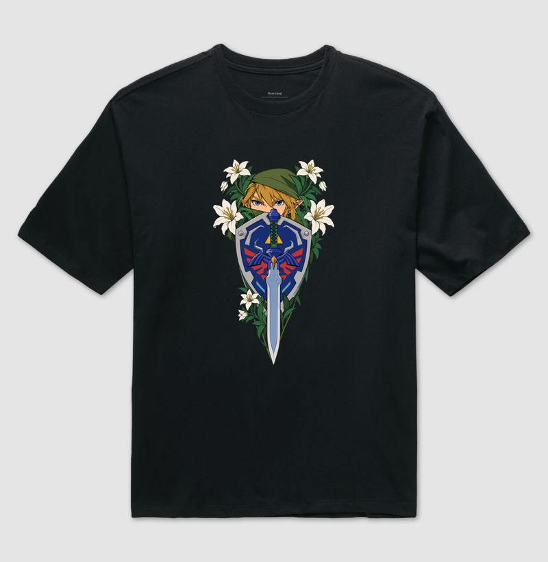 Sob a Vigia do Herói – Escudo e Lírios - Camiseta Oversized