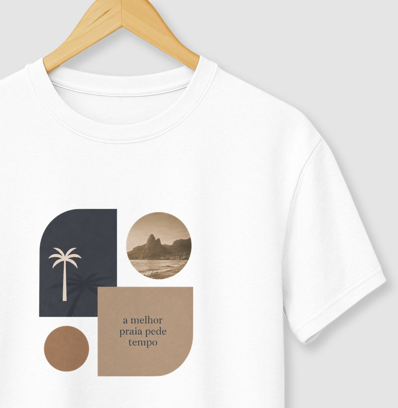 A MELHOR PRAIA PEDE TEMPO - Camiseta