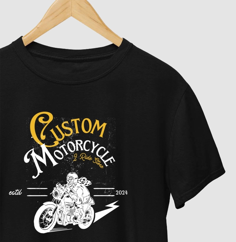 Camiseta Motociclista custom motorcycle II - 2 ride story