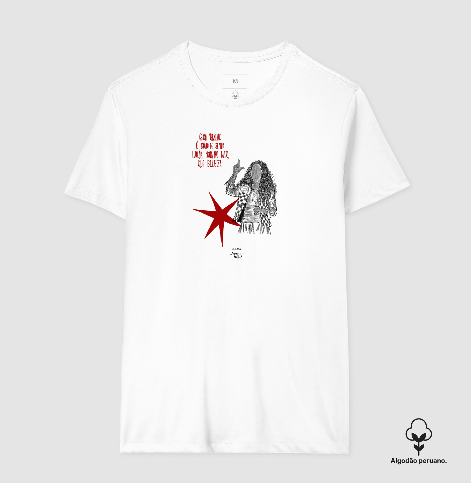 Sol vermelho é bonito de se ver - Camiseta Algodão Peruano