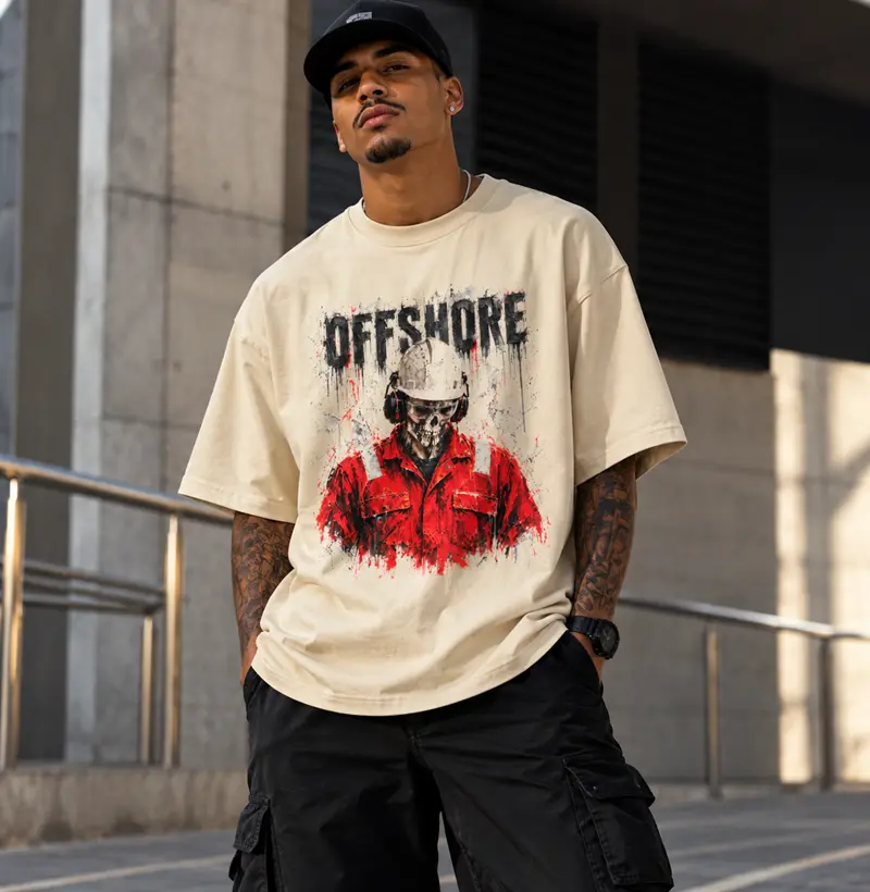 Caveira Resistência Operacional - Camiseta Oversized