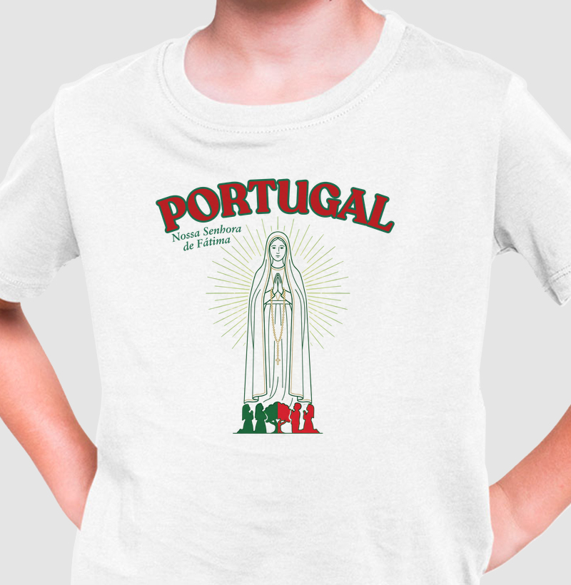 Camiseta Infantil Portugal Nossa Senhora de Fátima