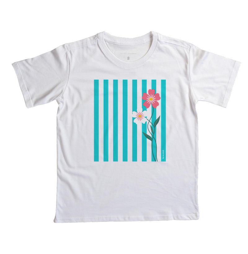 FLOR ROSA 01 - Camiseta Infantil