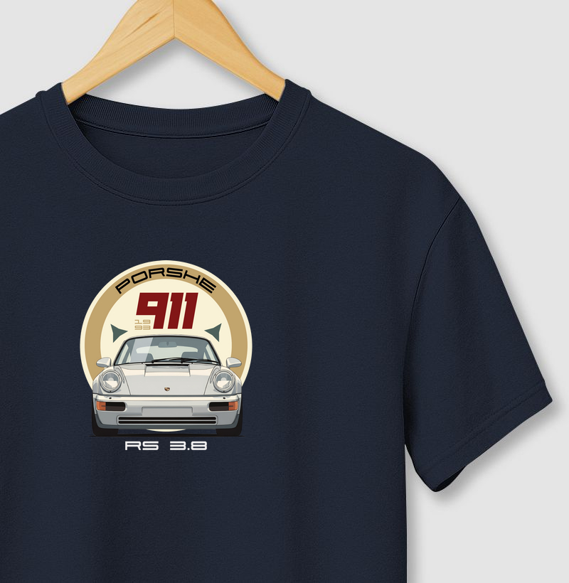 Camiseta estampada para colecionador Porsche 911 Carrera RS 3.8 1993