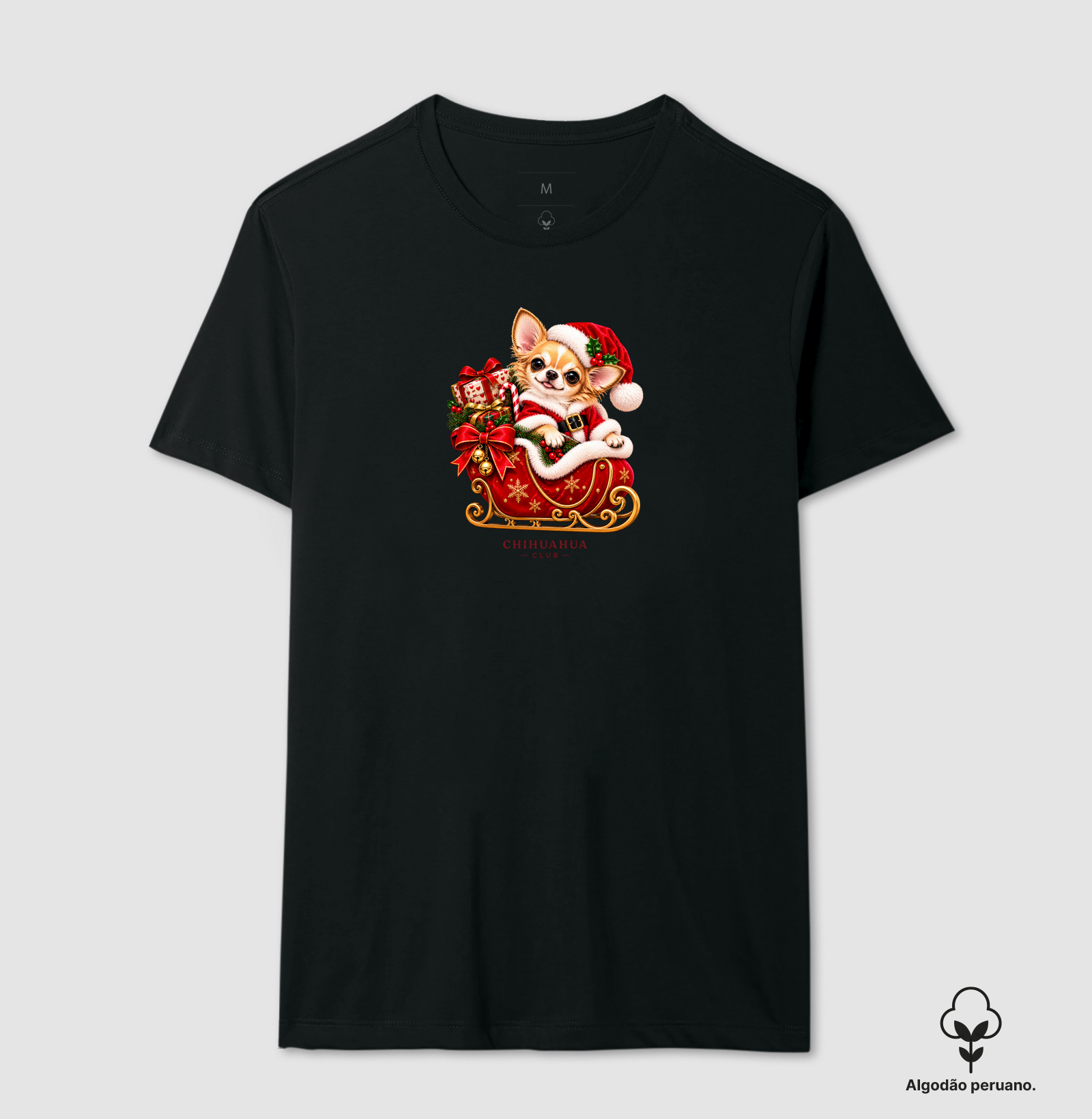 Trenó Noel  - Camiseta Algodão Peruano