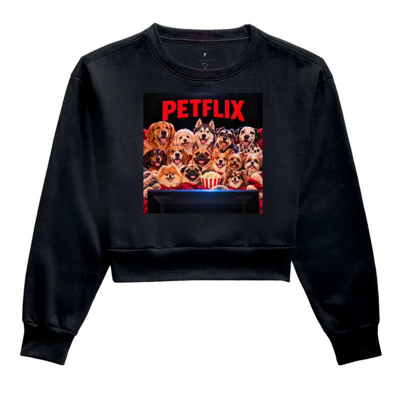 Petflix - Cachorros - Cropped Moletom