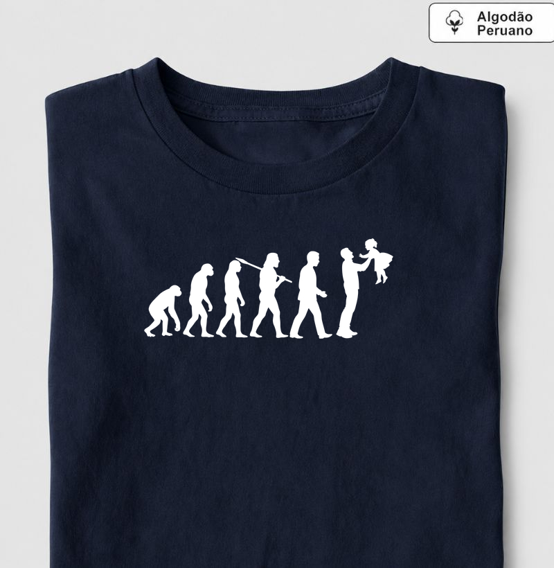 Camiseta Evolução para Pai de Menina