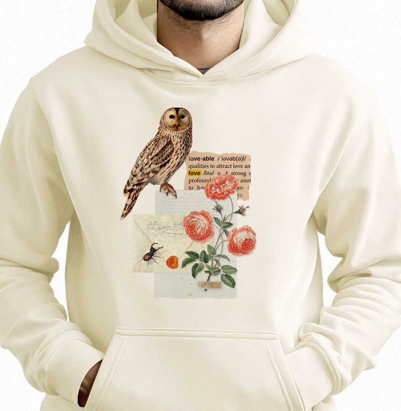 Colagens - Amor de Coruja - Moletom Hoodie