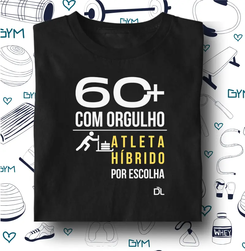 60 Mais Atleta Híbrido - Camiseta Algodão Peruano