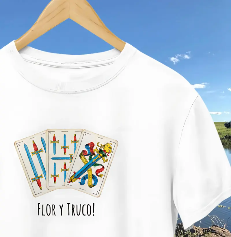 Camiseta flor y truco