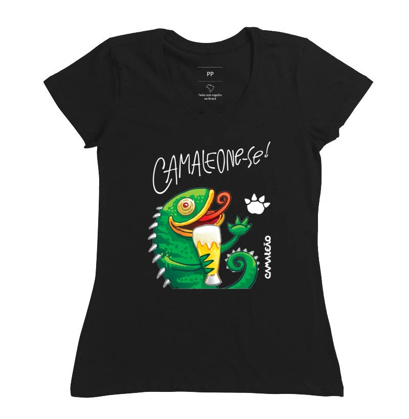 Camiseta Feminina Camaleão - Camaleone-se Chopp