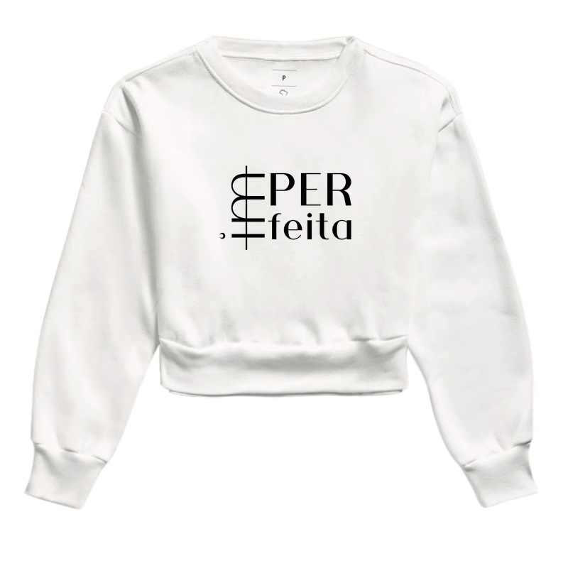 Cropped IMperfeita preto e branco 