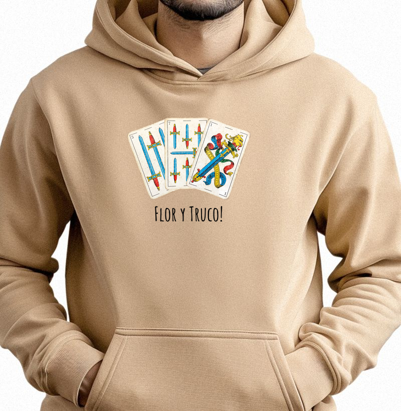 Moletom flor y truco (com capuz)