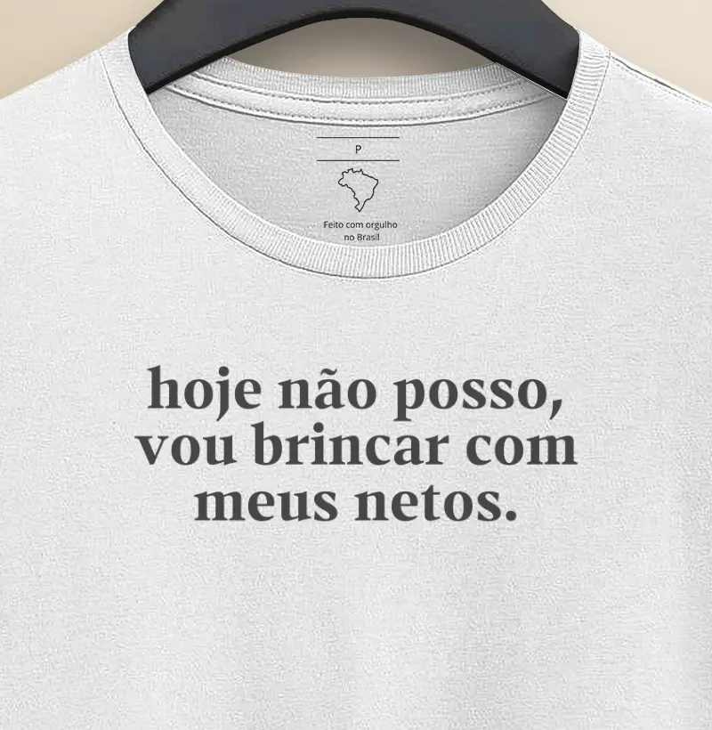 Hoje não posso vou brincar com meus netos