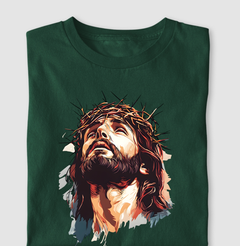 Camiseta Jesus Com Coroa de Espinhos