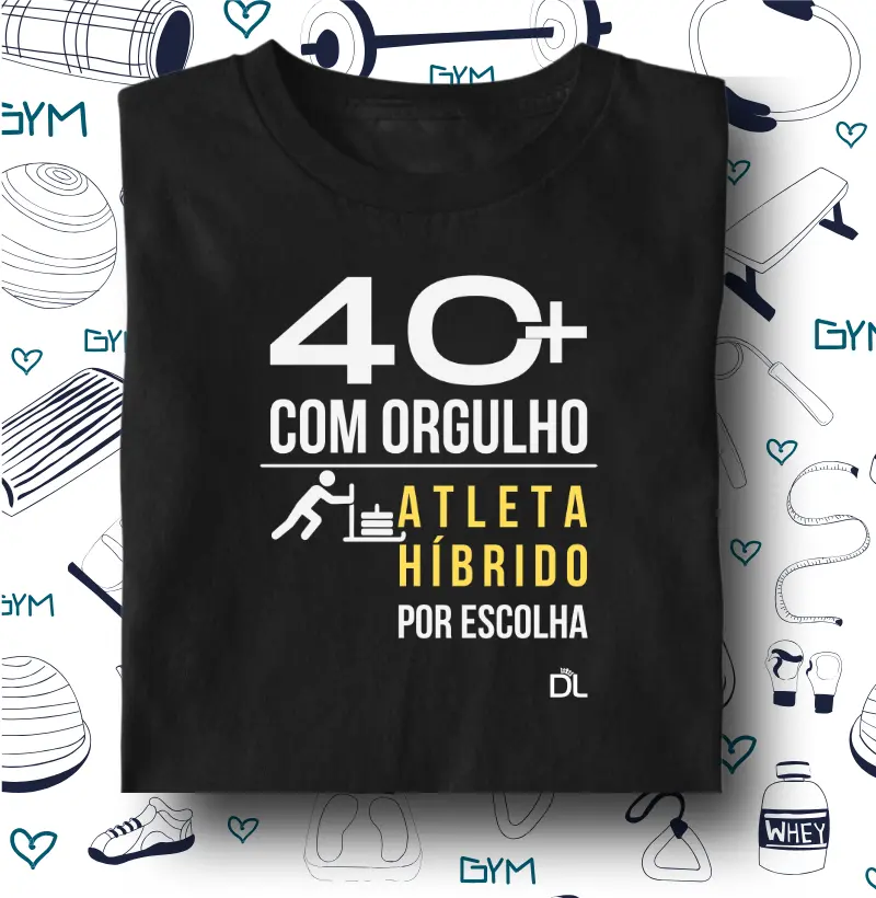 40 Mais Atleta Híbrido - Camiseta Algodão Peruano