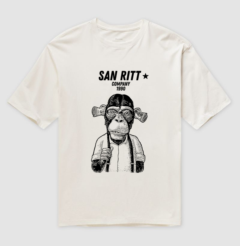 Camiseta Oversized S★R Monkey and money II