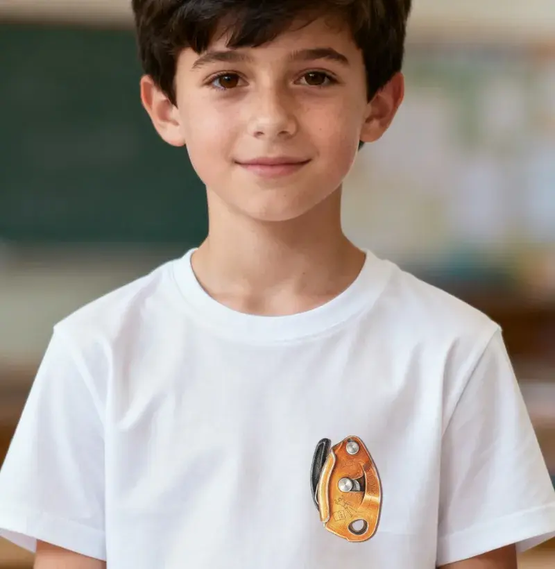 Camiseta Infantil Falésia & Magnésio | Escalada Bolso