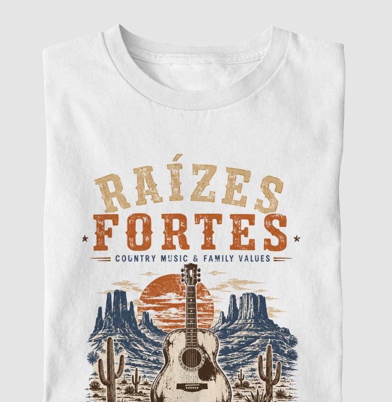Camiseta Country Masculina e Feminina Raízes Fortes Rustler South Co.