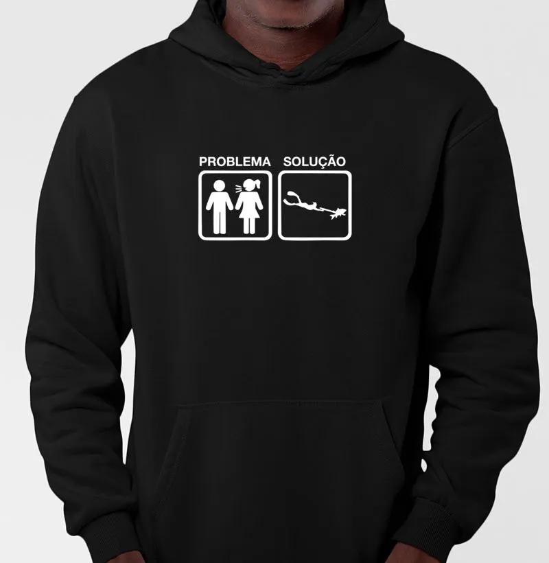 Casaco de Moletom Pesca Sub Problema-Solução