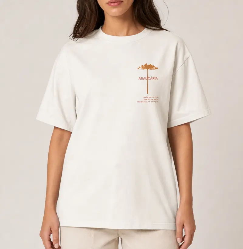 Camiseta Unissex Araucaria Raiz Na Terra 