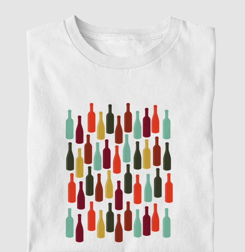 Camiseta Garrafas de Vinho