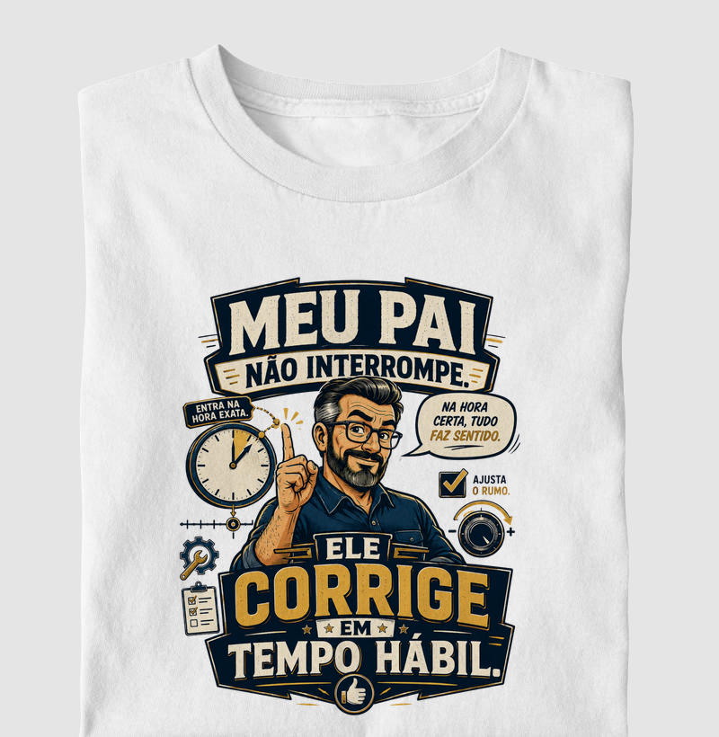 Meu Pai Não Interrompe. Ele Corrige em Tempo Hábil.