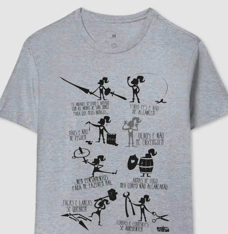 Oração Desenhada São Jorge Black Maria Patuá