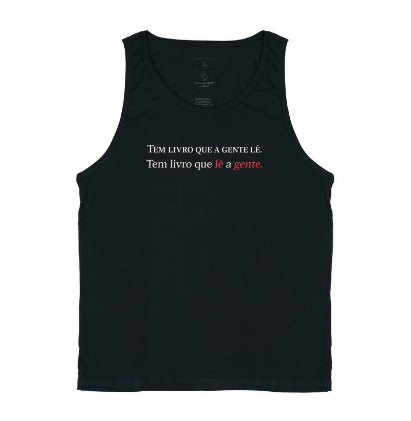 Tem livro que  a gente lê . Tem livro que lê  a gente.