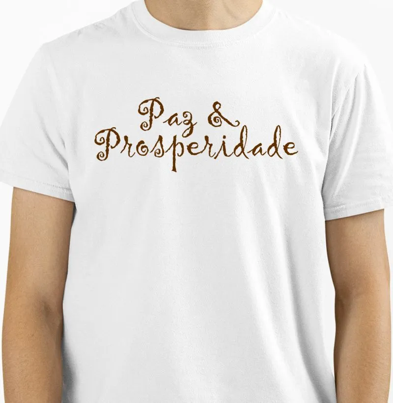 Camiseta Paz e Prosperidade masculina qualidade reserva