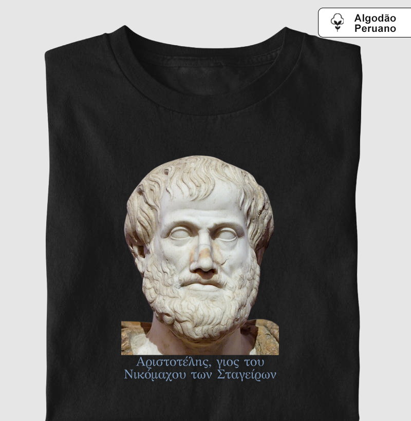 Camiseta Algodão Peruano Peruano Aristóteles
