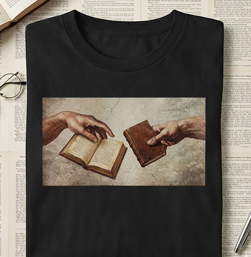 A Criação de Adão com Livros | Arte Clássica e Literatura
