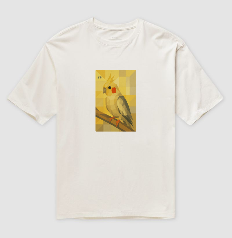 Camiseta Oversized Calopsita - Geométrico