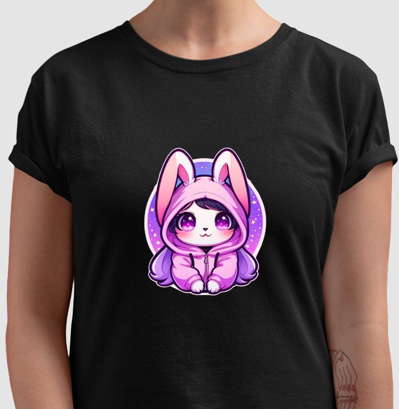 Camiseta Kurobunny Purple Charm