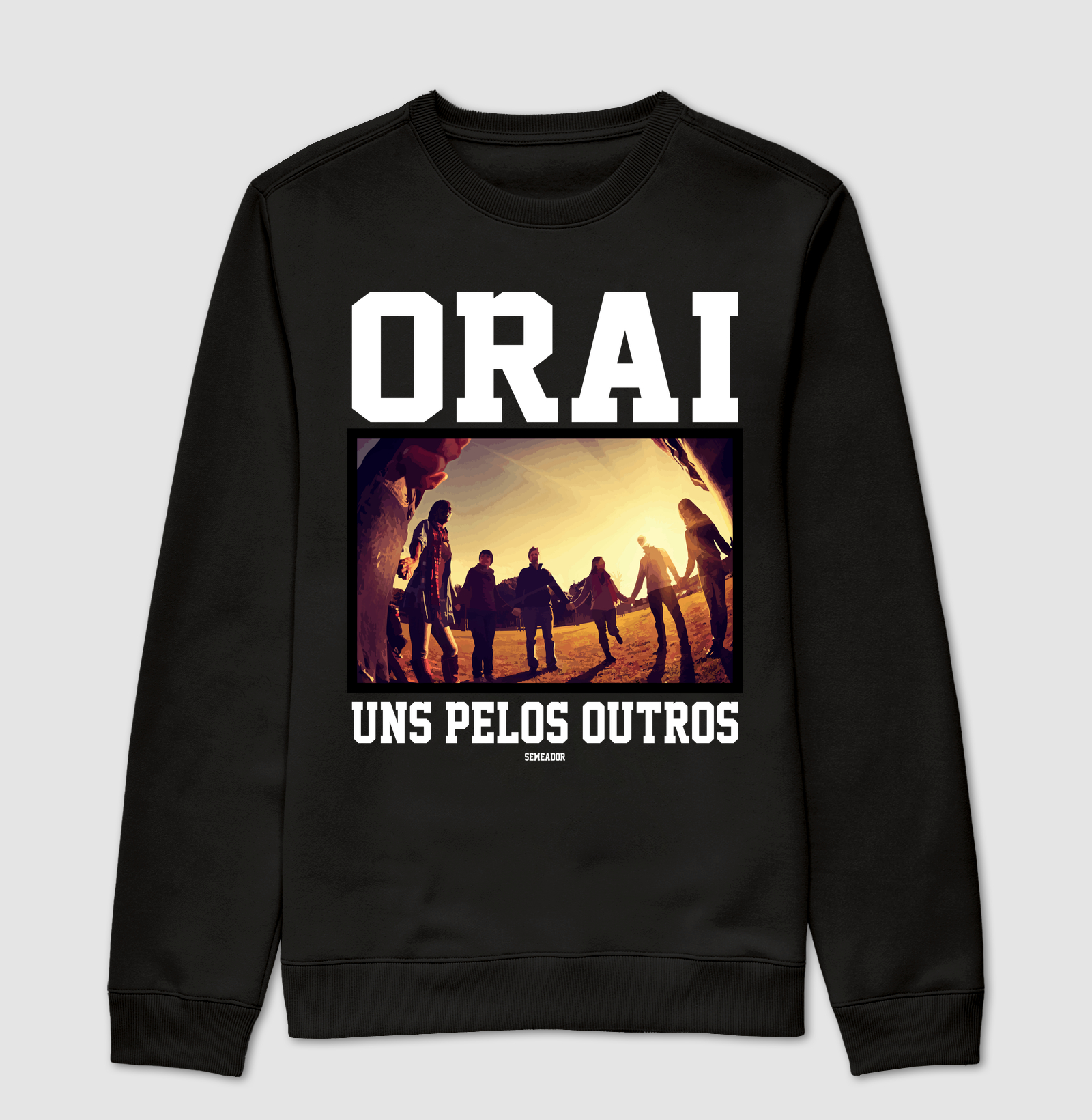 Suéter Moletom Cristão Orai Uns Pelos Outros - Suéter Moletom
