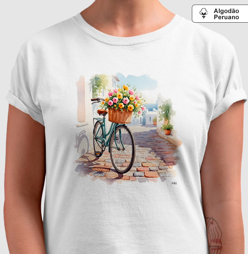 Camiseta Algodão Peruano - Caminhos Floridos 