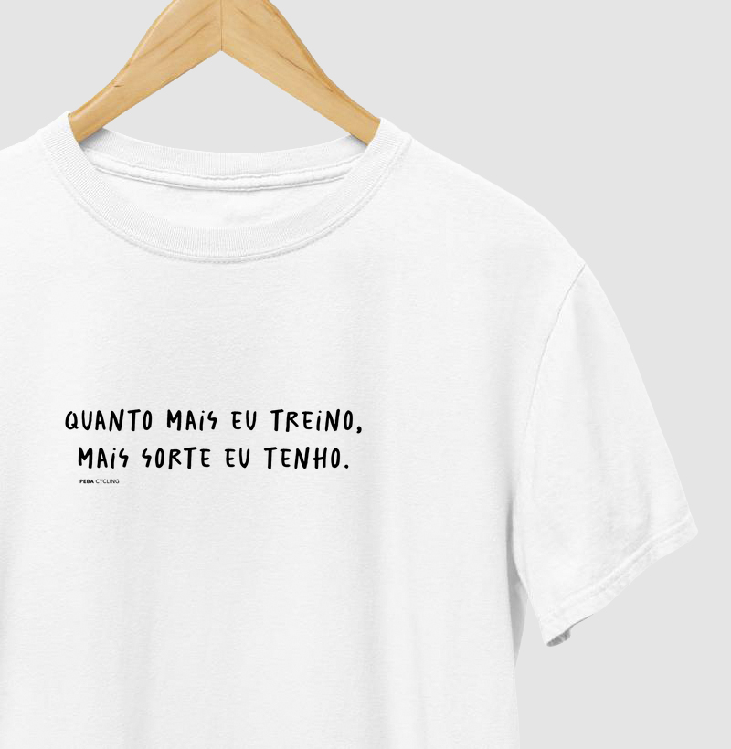 Quanto mais eu treino, mais sorte eu tenho