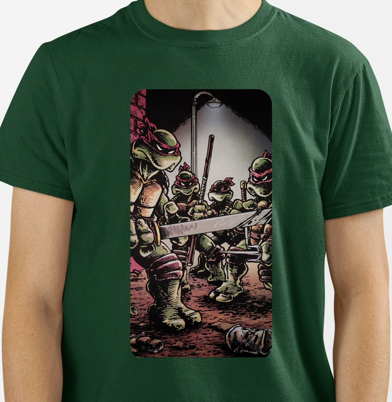 Camiseta Tartarugas Ninja — Edição Arte Retrô