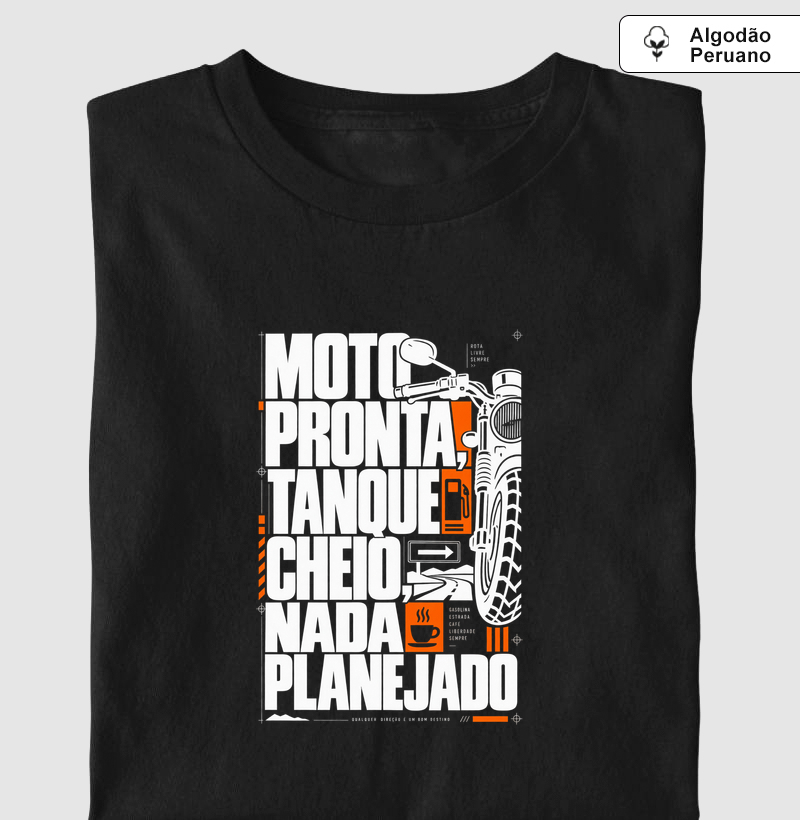 NADA PLANEJADO - Camiseta Algodão Peruano